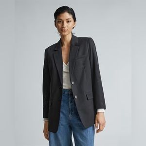 Everlane Oversized Blazer Wool Blend Black 0